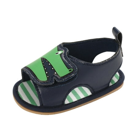 

Baby Sandals Anti-Slip Crocodiles Walking Prewalker Shoes Blue Size 13