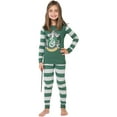 thumbnail image 6 of Harry Potter Kids Hogwarts Houses Crest Tight Fit 2 PC Long Sleeve Pajama Set - Hufflepuff Gryffindor Slytherin Ravenclaw, 6 of 6