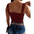 thumbnail image 4 of Sleeveless Summer Skinny Solid All Match Tank Tops Camisole, 4 of 5