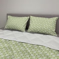 thumbnail image 2 of Geometrical Comforter & Sham Bedding Set, Simple Polygonal Pattern with Hexagons and Different Shapes Repetitive, 3 pcs Duvet Set Microfiber Filling Quilt, 5 Sizes, Pearl Lime Green, by Ambesonne, 2 of 4