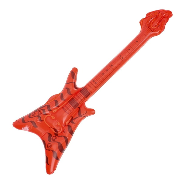 Accesorio de guitarra inflable, decoración musical para fiestas, modelo de guitarra decorativa, guitarra inflable