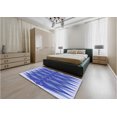 thumbnail image 5 of Ahgly Company Machine Washable Indoor Round Transitional Denim Blue Area Rugs, 5' Round, 5 of 7