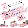 thumbnail image 1 of Tabla Multifuncional para Abdominales, Cama Deslizante de Pilates 5 en 1, Rodillos Abdominales Plegables, Ejercicios Abdominales de Rebote Automático, Equipo para Gimnasio en Casa Cardio Beat Rosa, 1 of 4