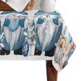 thumbnail image 4 of Blue Gnomes Christmas Table Cloth Waterproof Tablecloths, Xmas Ball Snowflake Gifts Botanical Winter Tablecloth Dining Table Cover for Kitchen Party Tabletop Outdoor, Rectangle Tablecloth 52x70 Inch, 4 of 9