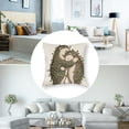 thumbnail image 5 of Acheng Cute Animal Throw Pillow Cases Home Decorative Hedgehog Hug Each Other Sweet Pillow Cover Super Soft Square Pillowcase Friends Lover Couple Gifts,Set of 2 White(Two Sides Print) 18x18in, 5 of 7