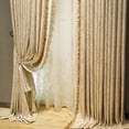 thumbnail image 5 of Custom Size Luxury French Modern Curtains for Living Room Bedroom Precision Jacquard Curtain Geometric Beige Lace Curtain Home, 5 of 5