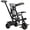 Gris, variante sur Qaba Tricycle pour Enfants 4 en 1 Tricycle avec Siège Réversible à Angle Ajustable Poignée Amovible Auvent Main Courante Ceinture Rangement Repose-Pieds Frein Embrayage pour 1-5 Ans Gris