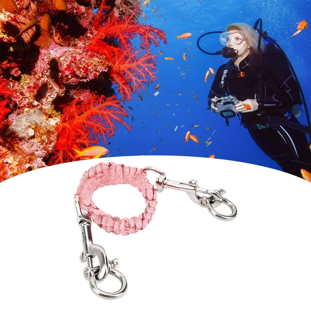 Lanière de Caméra de Plongée, Résistance à la Corrosion et à la Rouille, Rotation Flexible à 360°, Accessoires de Plongée avec Crochet en Acier Inoxydable 316 pour Photographie sous-Marine