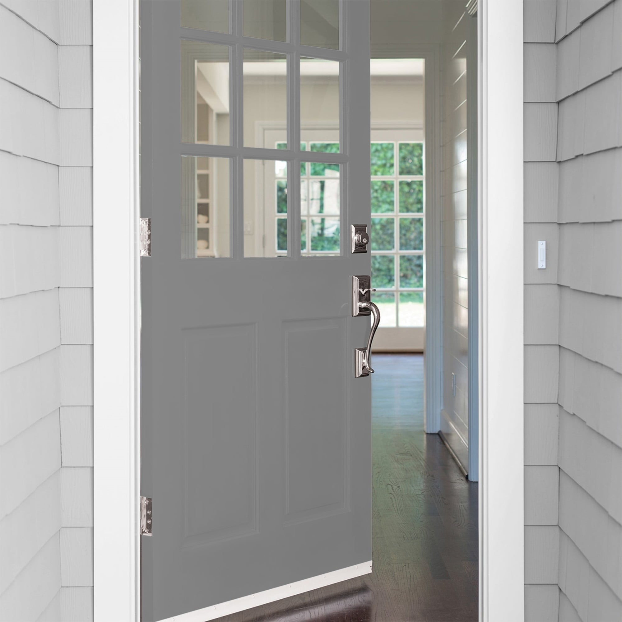 Glidden Fundamentals Dover Gray / Grey, Satin Exterior Paint, 1 Gallon