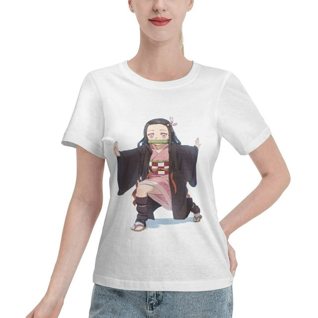Women's Basic Short Sleeve T-Shirt Demon Slayer Blade Nidouzi