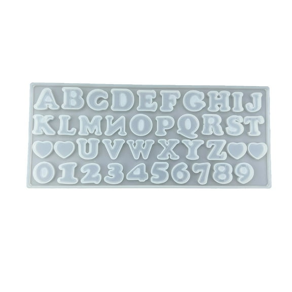 lanema English Letter Silicone Mold Mini Letter Resin Mold Small Silicone Number Alphabet Epoxy Casting Mold DIY Keychain