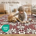 thumbnail image 4 of ODIKA Print Leopard Spotted Symmetrical Layout Zebra Tiger Pink Cheetah Refined for Small Living Room, Playroom, Bedroom, Easy Care Kids Safe, 4 of 7