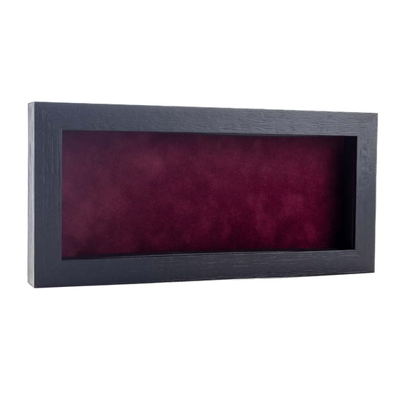 12x24 Shadow Box Frame Textured Black Wood | With a 3/4" Usable Display Depth | Includes a Dark