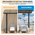 thumbnail image 5 of AECOJOY 14' x 10' Gazebo, Outdoor Wall Mounted Hardtop Gazebo & Pergola with Aluminum Frame for Patio, Porch and Backyard in Black, 5 of 11