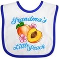 thumbnail image 3 of Inktastic Grandmas Little Peach Girls Baby Bib, 3 of 4