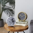thumbnail image 3 of DecMode 7" Multi Colored Stainless Steel Clock with Black Clock Faces, Set of 2, 3 of 11