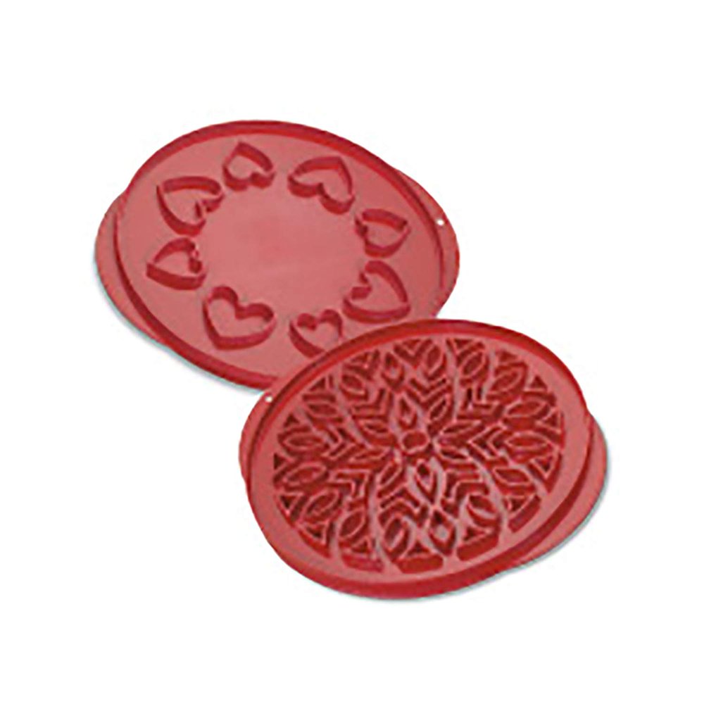 Lattice & Hearts Pie Top Cutter, Reversible pie cutter makes beautiful