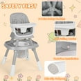 thumbnail image 5 of AILEEKISS 15-in-1 Baby High Chair, Toddler Dining Booster Seat with Activity Center, Grey, 5 of 10