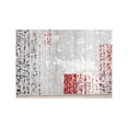 thumbnail image 3 of Novelle Home Meridian 63" x 91" Polypropylene/Cotton Rug in Gray/Red Rectangles, 3 of 10