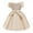 Beige, variant on Xihbxyly Girls Dresses Summer Toddler Girls Solid Color Temperament Bowknot Off Shoulder Pleated Skirt Birthday Party Gown Long Dresses