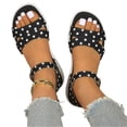 thumbnail image 5 of Women's Polka Dot Sandals, Low Heel Open Toe Wedge, Breathable, Summer Casual Beach Shoes Lightweight Women Sandals 38, 5 of 8