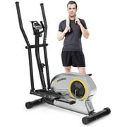 Pooboo Lnow Elliptical Machine for Home Use Elliptical Exercise Machine Elliptical Trainers Elliptical Training Machines with Flywheel & Extra-Large Pedal & LCD Monitor