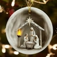 thumbnail image 5 of WEGFTDUOP Christmas Round Acrylic Hanging 8cm Nativity Scene Hanging Ornaments Transparent Colored Acrylic Holiday Decorations Christmas Tree Door And Window Pendants, 5 of 5