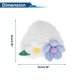 thumbnail image 4 of Accesorios para Casco de Motocicleta Decoración Orejas de Gato con Flor para Cascos de Motocicleta Bicicleta Esquí Blanco Leche de Coco Piel de Peluche Adhesivo 2 Juegos, 4 of 6