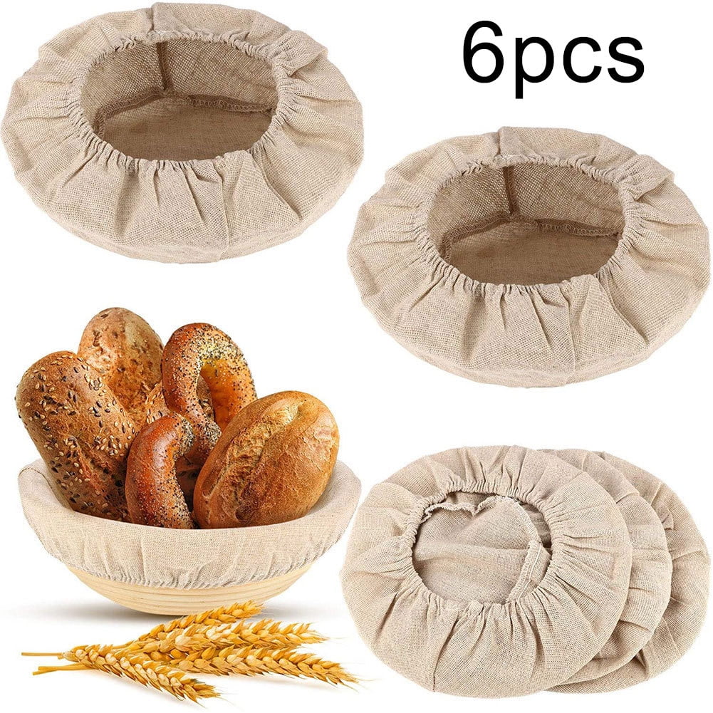 HEVIRGO Bread Basket Cloth, 6Pcs Dough Bread Fermentable Wicker