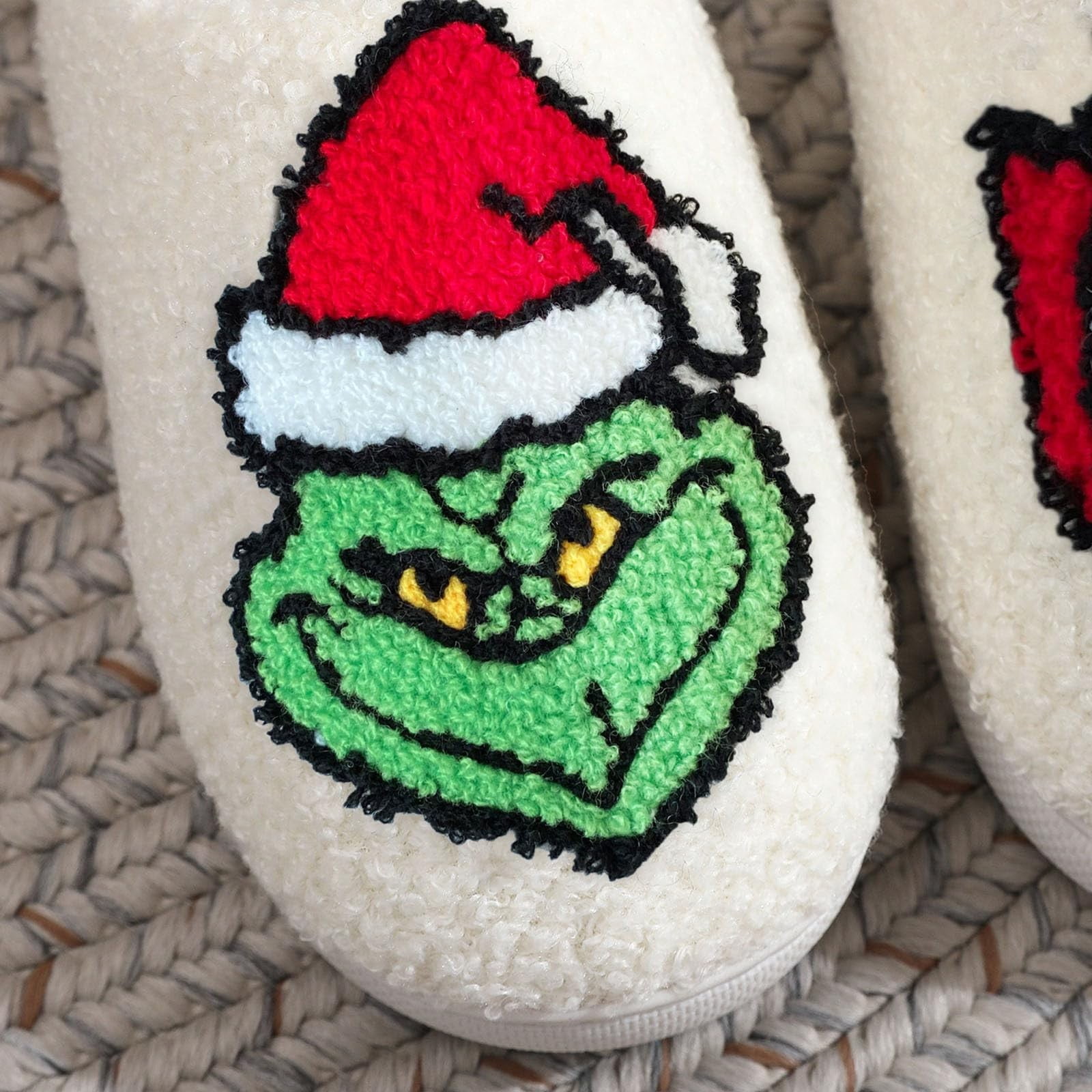 Chauffe-Pieds Polaire The Grinch - Non Électrique, Antidérapant, Taille Unique - Cadeau Femme/Ado Pour Hiver, Noël - 7