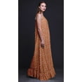 thumbnail image 3 of Bimba Nuisette Orange Moyenne à Roses Florales et Renoncules pour Femmes, Imprimée, Bretelles Spaghetti, Robe Maxi, Vêtement de Nuit, Moyen, 3 of 5