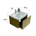 thumbnail image 6 of CITTANEO 24" Mid Century Bathroom Vanity with Sink, Modern Bathroom Cabinet with Push-Open Drawer, Natural Oak, 6 of 7