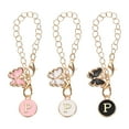 thumbnail image 1 of 3 Piezas de Accesorios de Encanto de Letra P para Vasos con Asa, Encanto de Letra en Forma de Corazón y Mariposa, Negro, Blanco, Rosa, 1 of 6