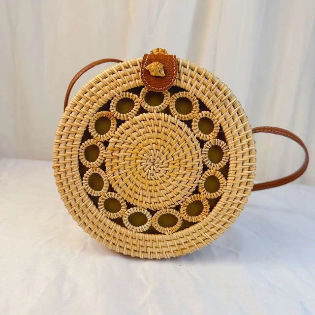 Zhuge Bolso de hombro tejido para mujer, bolso de mano tejido, bolso de mano tejido elegante para playa de verano, bolsos de hombro de 7,08 x 2,95 x 7,08 pulgadas (estilo H)