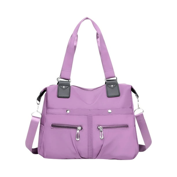 Bolsa de hombro impermeable de gran capacidad Bolsa de hombro ligera de nylon con cremallera Bolsa de trabajo para portátil Bolsa de ocio Bolsa de deporte