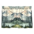 thumbnail image 7 of Yayeee Kitchen Curtains Tier Pair Light Filtering 27"x24" Rod Pocket Short Cafe Window Panel, Watercolor Mountatin, 7 of 7