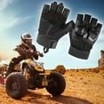 thumbnail image 4 of Half Finger Touchscreen Motorcycle Gloves, Non-Slip Outdoor Riding Gloves, Breathable Material, Unisex Design, For Motocross Racing, Durable Leather, Weatherproof, Street Riding Gear Akmoler, 4 of 8