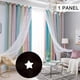 thumbnail image 2 of Cortinas de estrellas, cortinas opacas de estrellas para niños, niñas, dormitorio, sala de estar, co Tomshoo Rosa 53 "W x 108 "L, 2 of 7