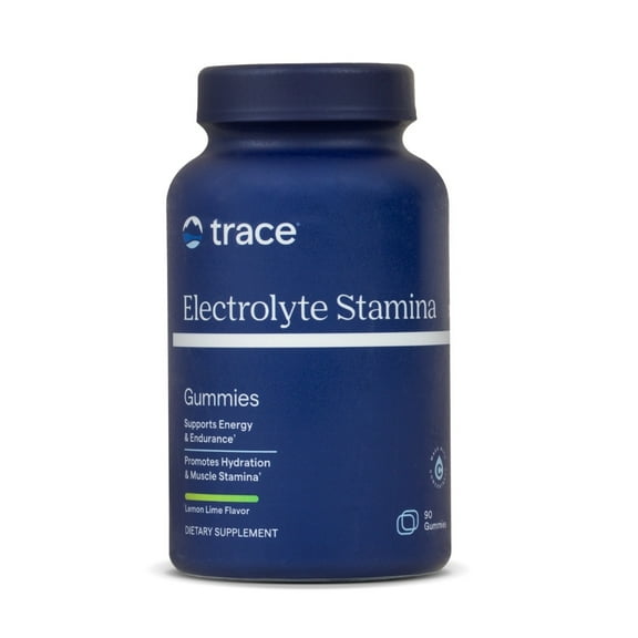 Trace Minerals Electrolyte Stamina Gummies - Convenient Electrolyte Supplement that Supports Hydration - Supports Optimal Energy - Muscle Stamina - Vegan - Lemon Lime - 90 Count (30 Servings)