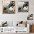 thumbnail image 4 of Designart "Minimalist Modern Shapes in Gold and Grey I" Abstract Framed Wall Art - Gold Abstract Modern Shapes Hallway Framed Wall Art Decor, 4 of 6
