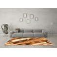thumbnail image 3 of Ahgly Company Indoor Round Abstract Orange Modern Area Rugs, 4' Round, 3 of 4