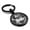 Black, variant on Stainless Steel Sagittarius Zodiac (Centaur Archer) Round Medallion Keychain Circle Ring