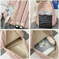 thumbnail image 6 of SDOTXA  Kawaii Floral Print Backpack with Pendant Preppy Backpack Cottagecore Bag Coquette Aesthetic Backpack Daypack (White One Size), 6 of 7