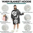 thumbnail image 5 of Wearable Oversized Blanket,Halloween Silhouette Icons Pattern Wearable Blanket Hoodie for Adults,Cozy Hooded Blankets with Super Pockets,Super Warm Fuzzy Pullover for Women & Men, 5 of 6