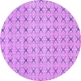 thumbnail image 1 of Ahgly Company Indoor Round Abstract Purple Modern Area Rugs, 6' Round, 1 of 4