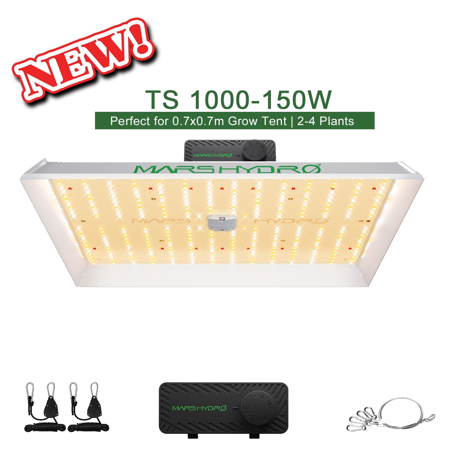 Mars Hydro, TSW 2000 Dimmable LED Grow Light, 300W, Full Spectrum