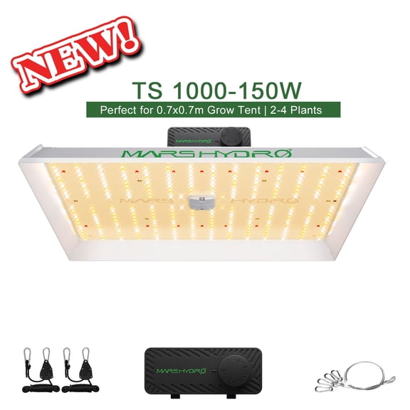 MARS HYDRO TS 1000  LED Grow Light for Indoor Plants, Dimmable Full Spectrum Light Growing Lamps for Seedlings Veg Bloom in 2x2/3x3 Grow Tent Kits