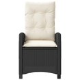thumbnail image 3 of vidaXL 3 Piece Bistro Set with Cushions Black Poly Rattan, 3 of 5
