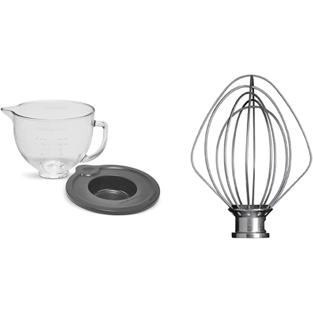 Stand mixer bowl, 5 quart, glass bowl with measuring mark and K45Ww