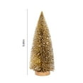 thumbnail image 3 of 10 Inch Artificial Frosted Mini Sisal Christmas Trees, Bottle Brush Trees with Wood Bases and Balls Ornaments, Small Tabletop Christmas Trees for Xmas Holiday Party Home Decor, 3 of 6